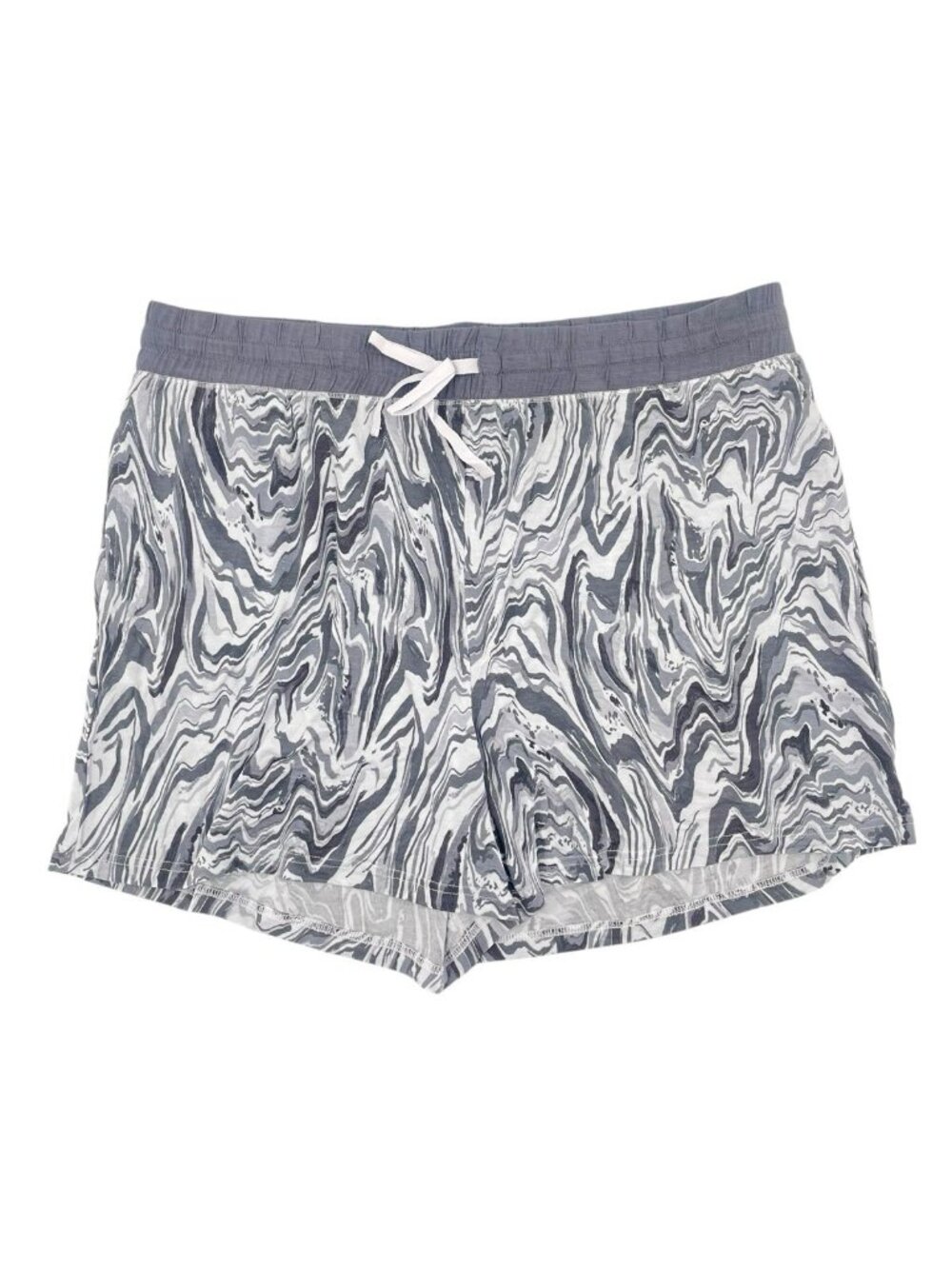 LITTLE SLEEPIES Women's Gray Marble Swirl Bamboo Pajama Shorts XL NWT